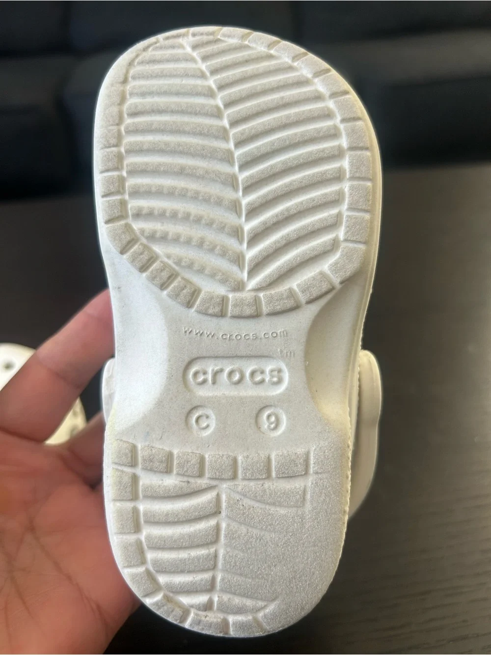 CROCS White Kids Clogs with Pink Star Charm